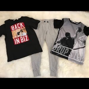 Boys H&M jogger and tees bundle